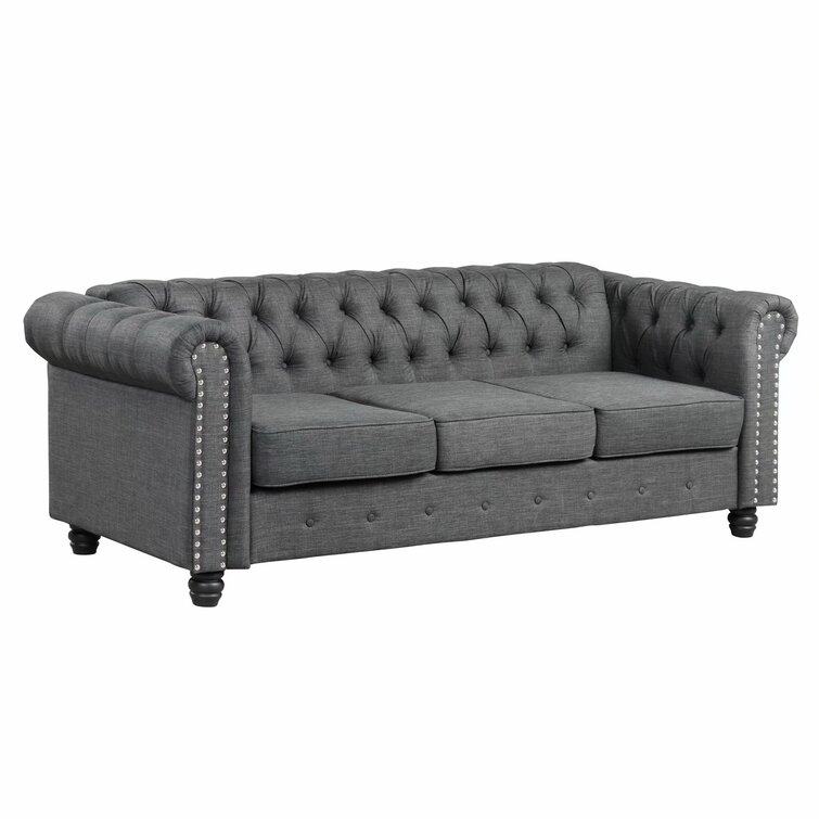 Gilles 82 Rolled Arm Chesterfield Sofa