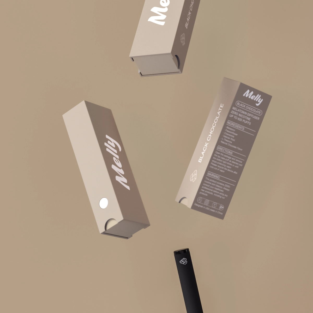 Chocolate - melatonin diffuser - 600 Puffs - Caffeine vape shop online