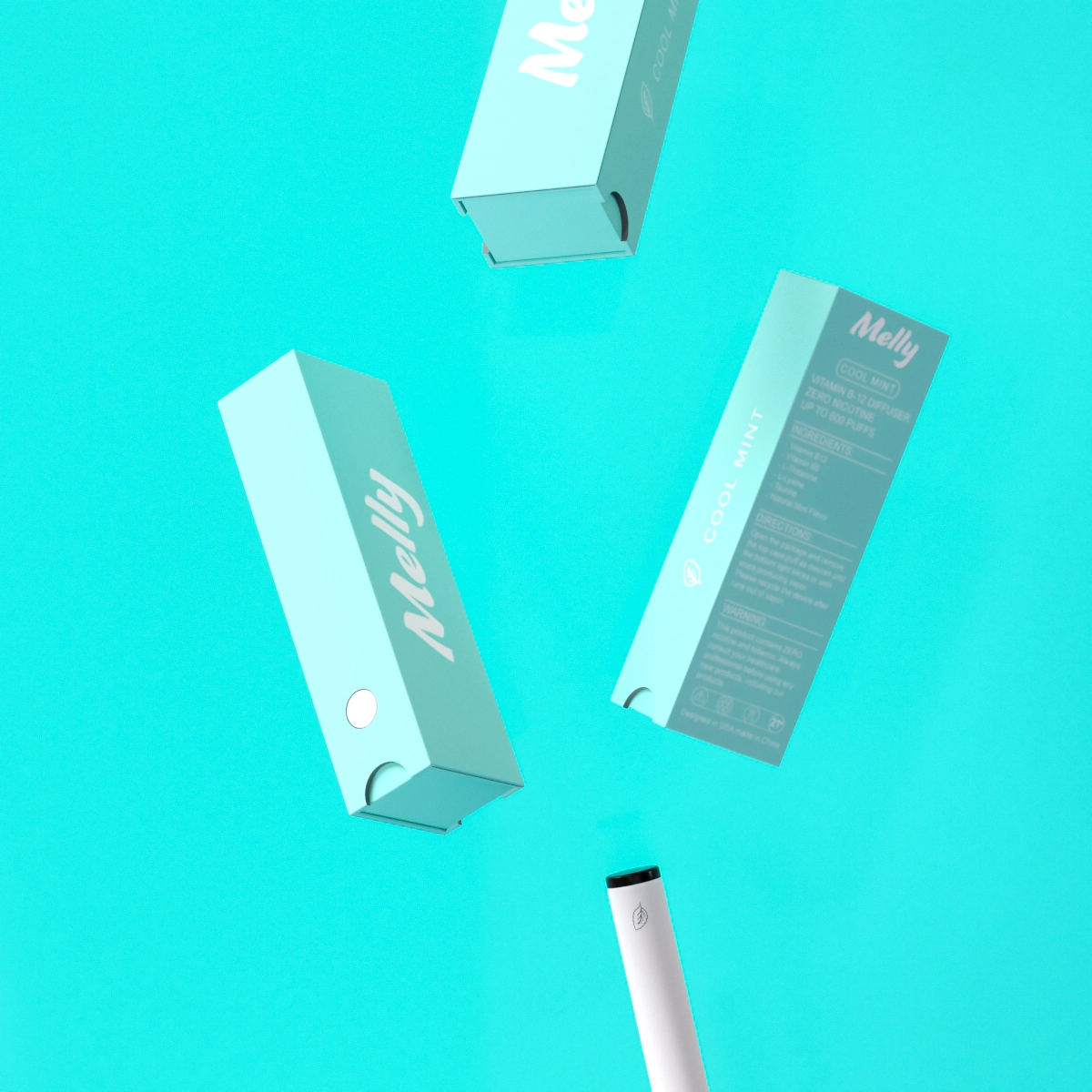 Cool Mint - Vitamin B12 Diffuser - 600 Puffs - Caffeine vape shop online