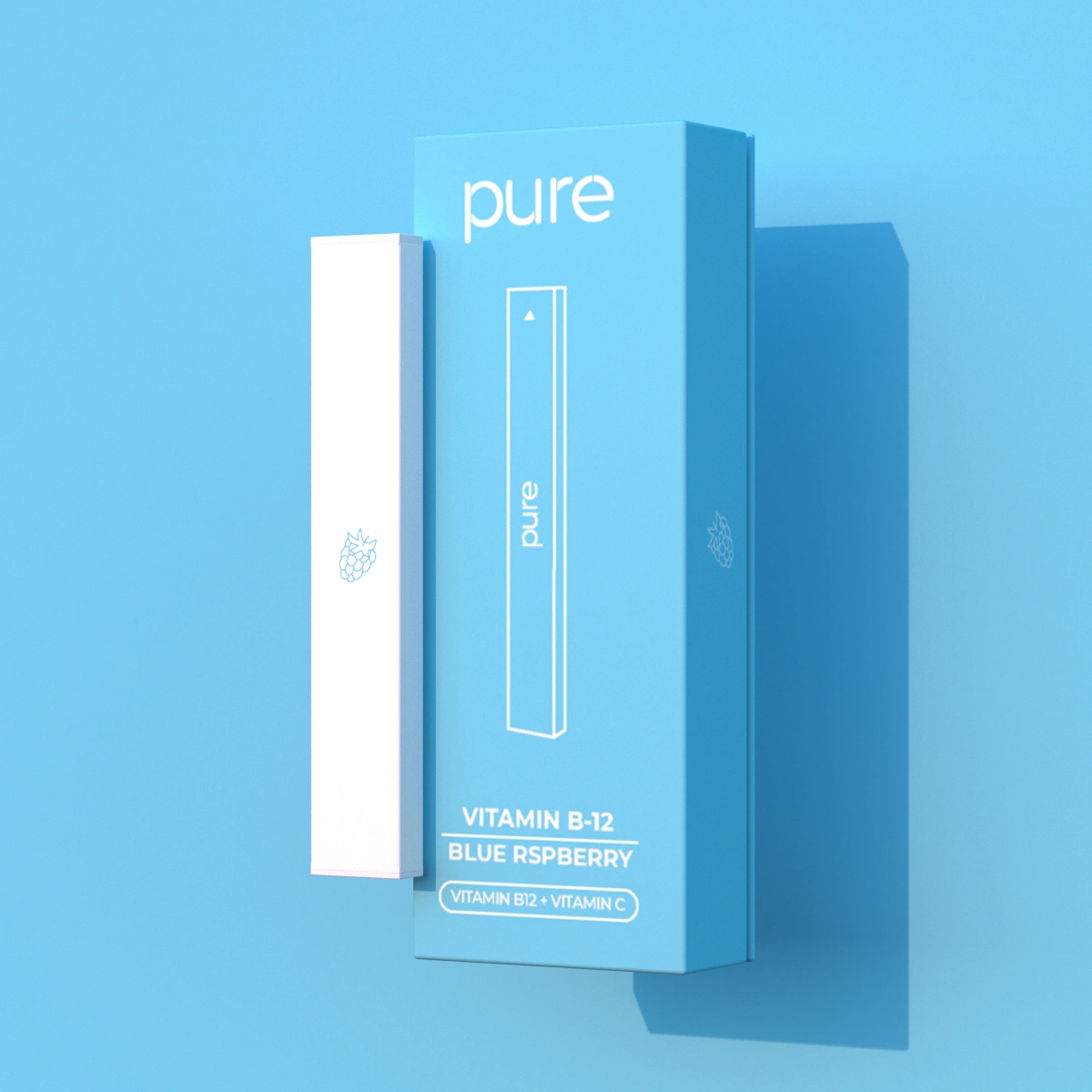 Vitamin B-12 Diffuser - Blue Raspberry - 400 Puffs - Caffeine vape shop online