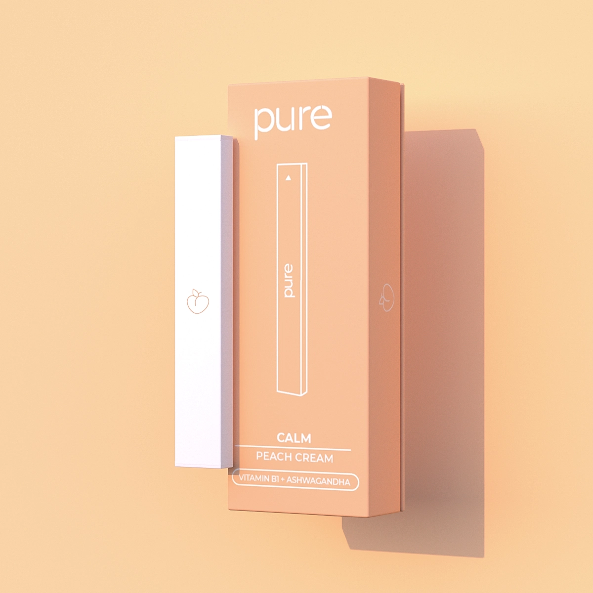 Calm Diffuser - Peach Cream - 400 Puffs - Caffeine vape shop online