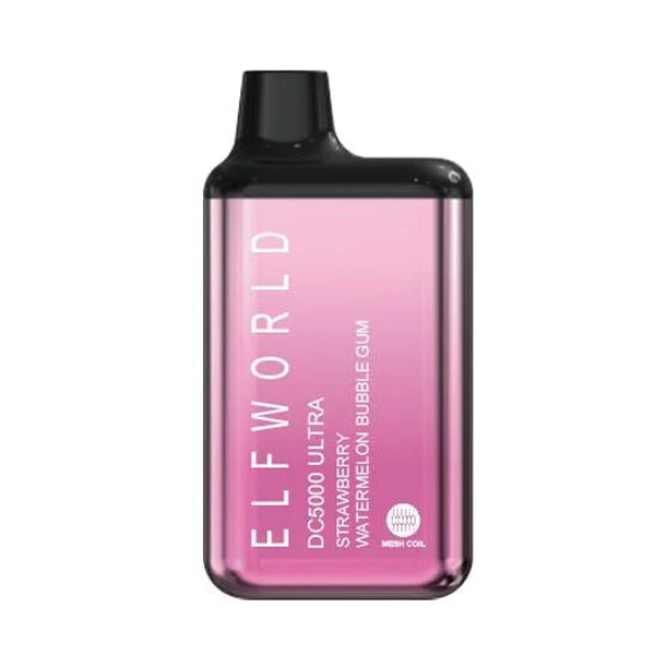 ELFWORLD DC5000 ULTRA - STRAWBERRY WATERMELON BUBBLE GUM - Elf Bar Vape Shop