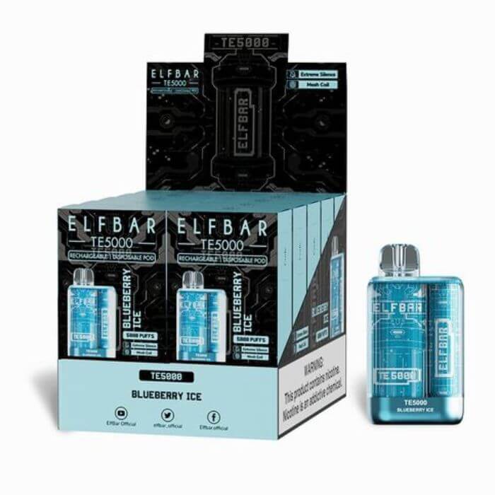 ELFBAR TE5000 - Blueberry Ice - Elf Bar Vape Shop