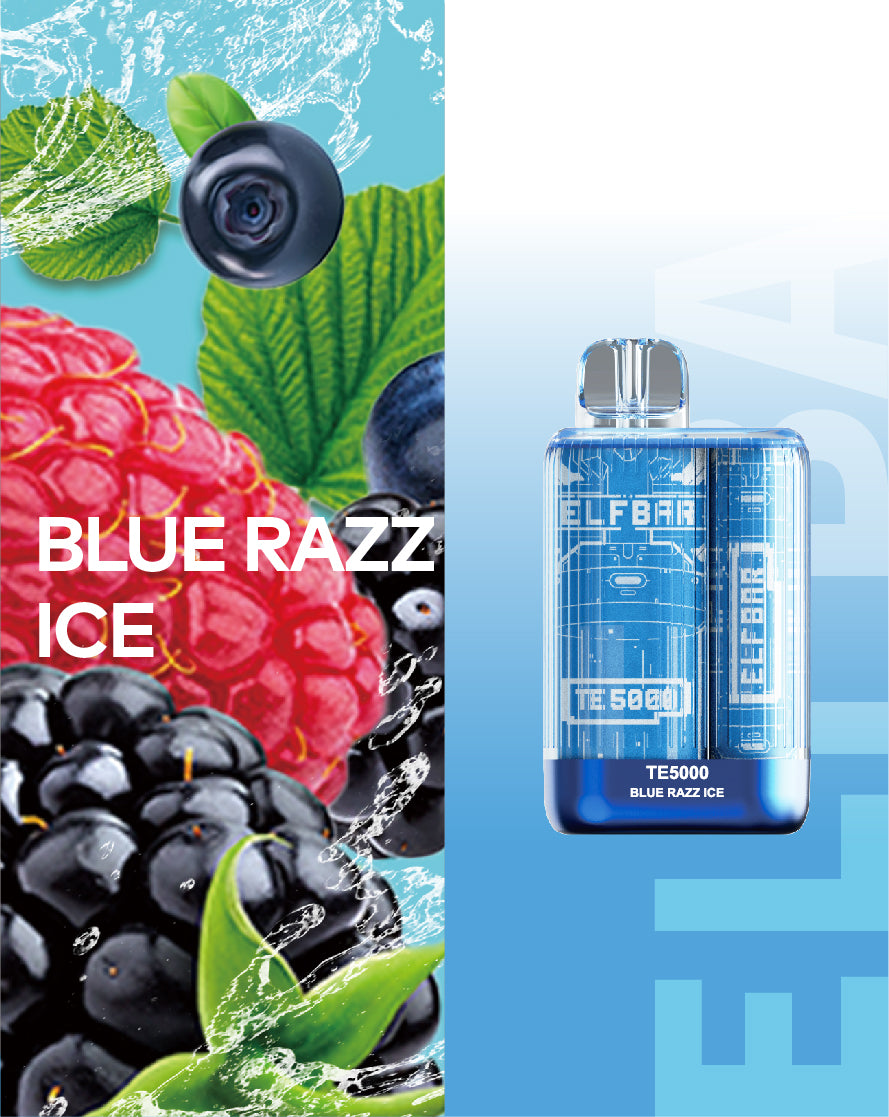 ELFBAR TE5000 - Blue Razz Ice - Elf Bar Vape Shop