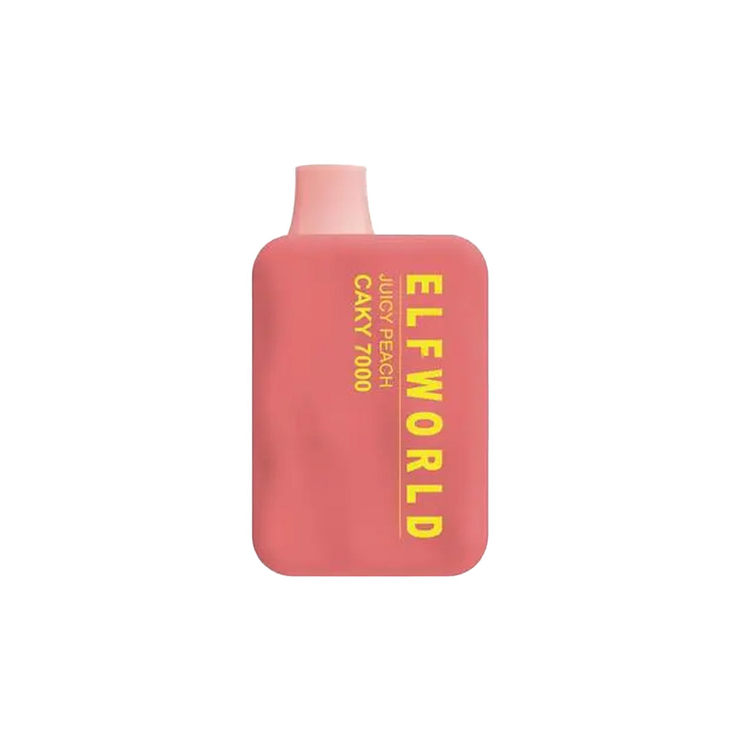 ELFWORLD Caky 7000 - Juicy Peach - Elf Bar Vape Shop