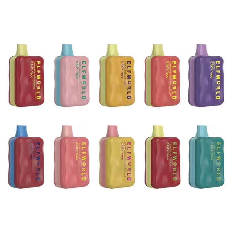 ELFWORLD CAKY 7000 ALL FLAVORS - Elf Bar Vape Shop