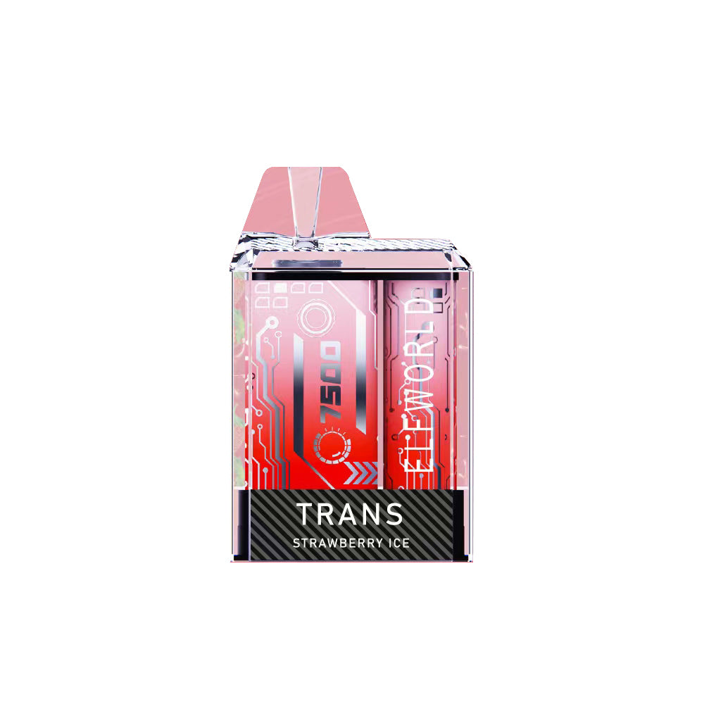 ELFWORLD TRANS 7500 - STRAWBERRY ICE - Elf Bar Vape Shop