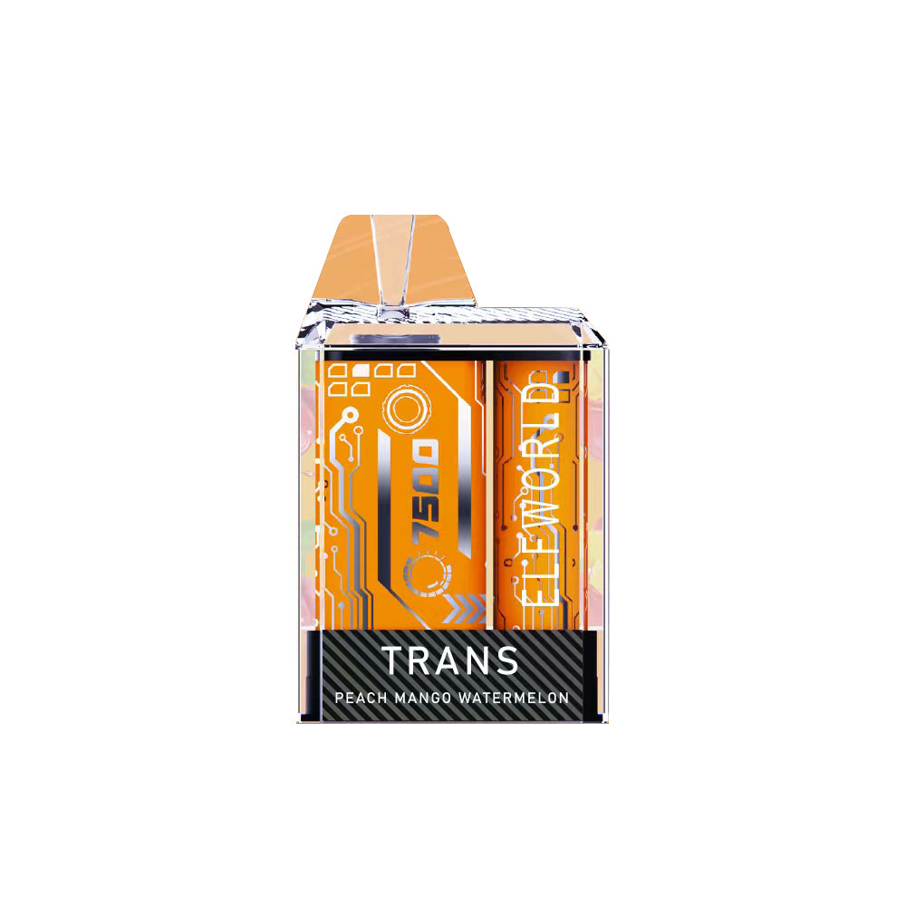 ELFWORLD TRANS 7500 - PEACH MANGO WATERMELON - Elf Bar Vape Shop