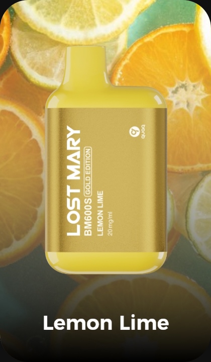 Lost Mary BM600S Gold Lemon Lime - Elf Bar Vape Shop