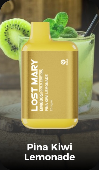 Lost Mary BM600S Gold Pina Kiwi Lemonade - Elf Bar Vape Shop