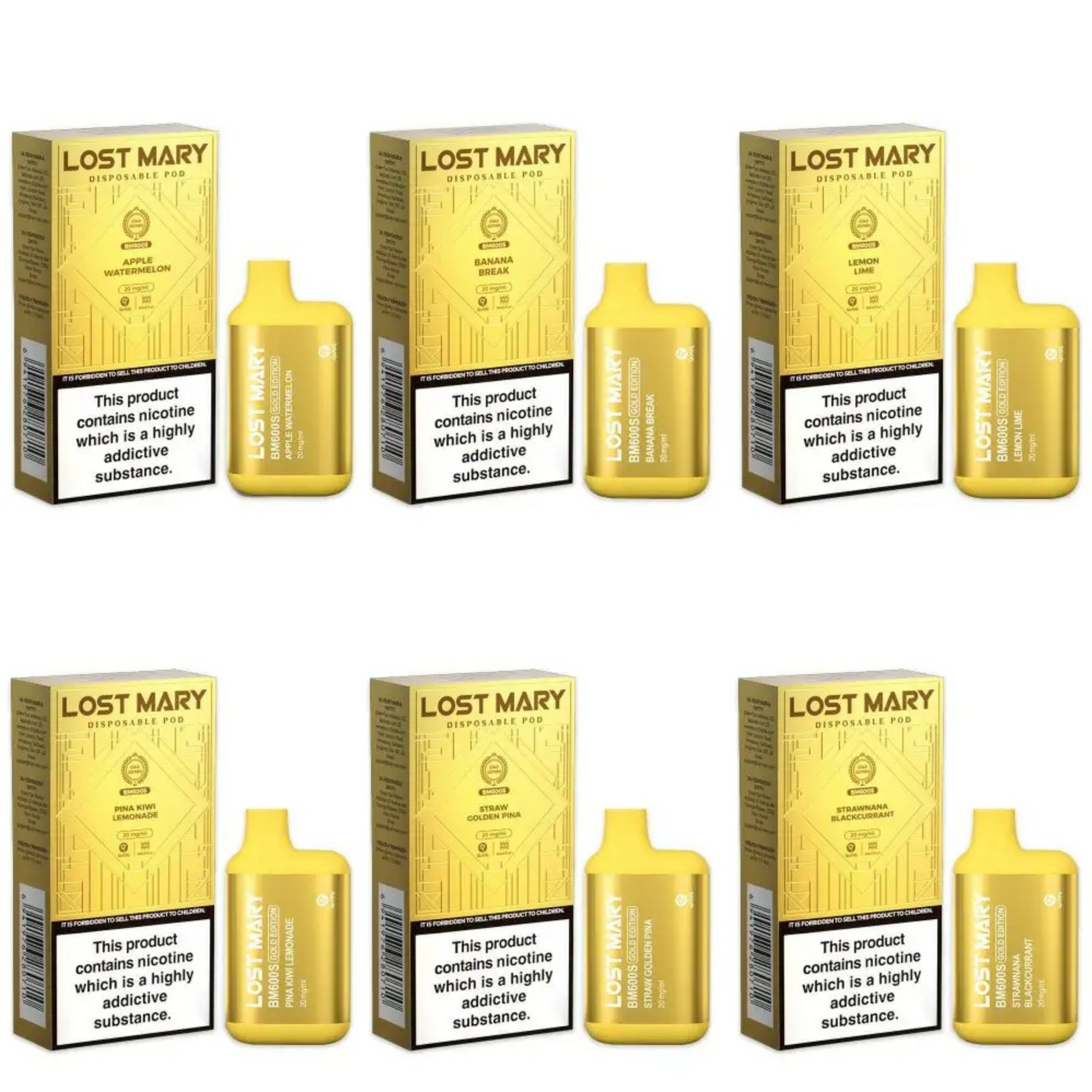 Lost Mary BM600S Gold Banana Break - Elf Bar Vape Shop