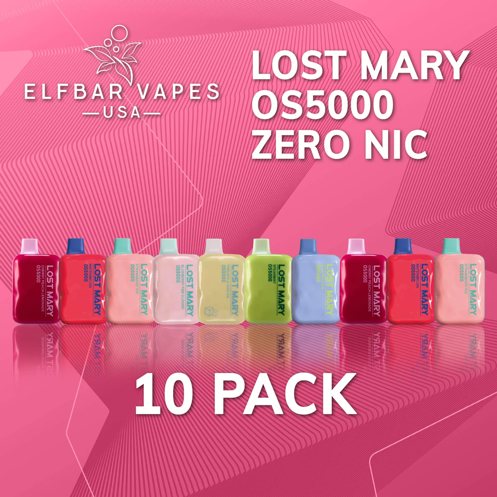 Lost Mary OS5000 Zero Nicotine   10 Pack - Elf Bar Vape Shop