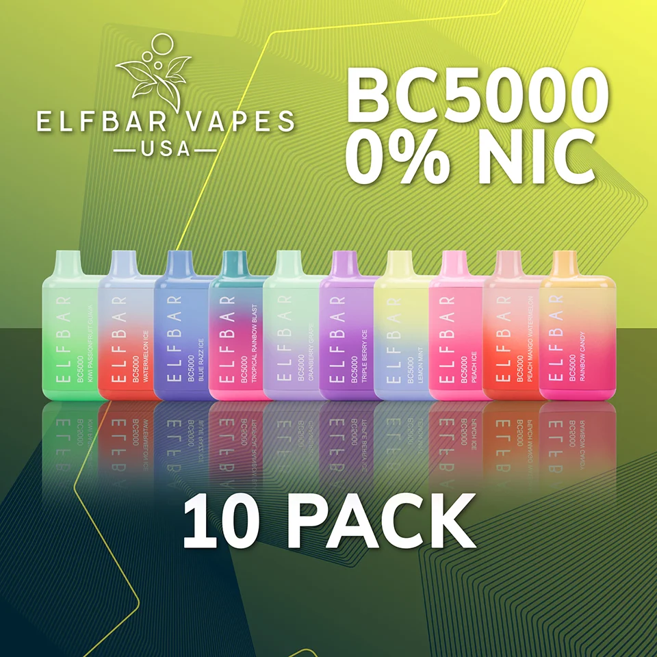 ElfBar BC5000 0% NIC 10 Pack | Elf Bar Vapes USA