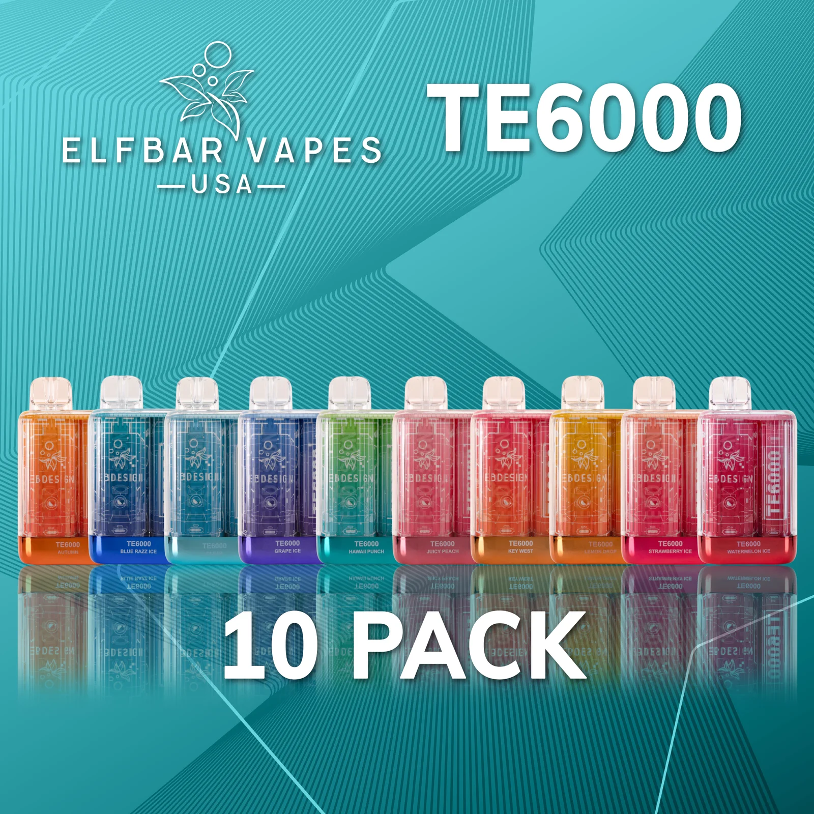 Elf Bar TE6000 Disposable Vape 10 Pack - Elf Bar Vape Shop