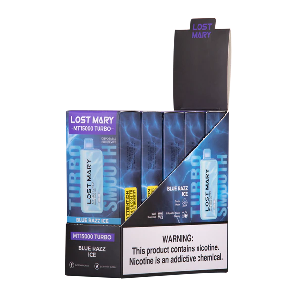 Blue Razz Ice Lost Mary MT15000 Turbo - Elf Bar Vape Shop