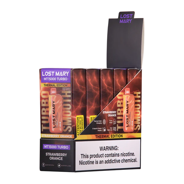 Strawberry Orange Lost Mary MT15000 Turbo - Elf Bar Vape Shop