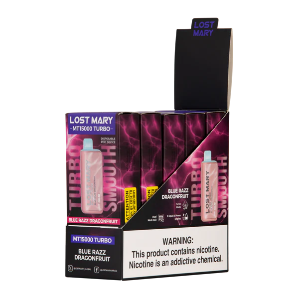 Blue Razz Dragonfruit Lost Mary MT15000 Turbo - Elf Bar Vape Shop