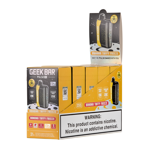 Banana Taffy Freeze Geek Bar Pulse X 25K - Elf Bar Vape Shop