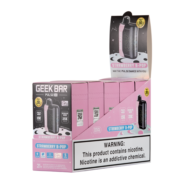 Strawberry B-Pop Geek Bar Pulse X 25K - Elf Bar Vape Shop