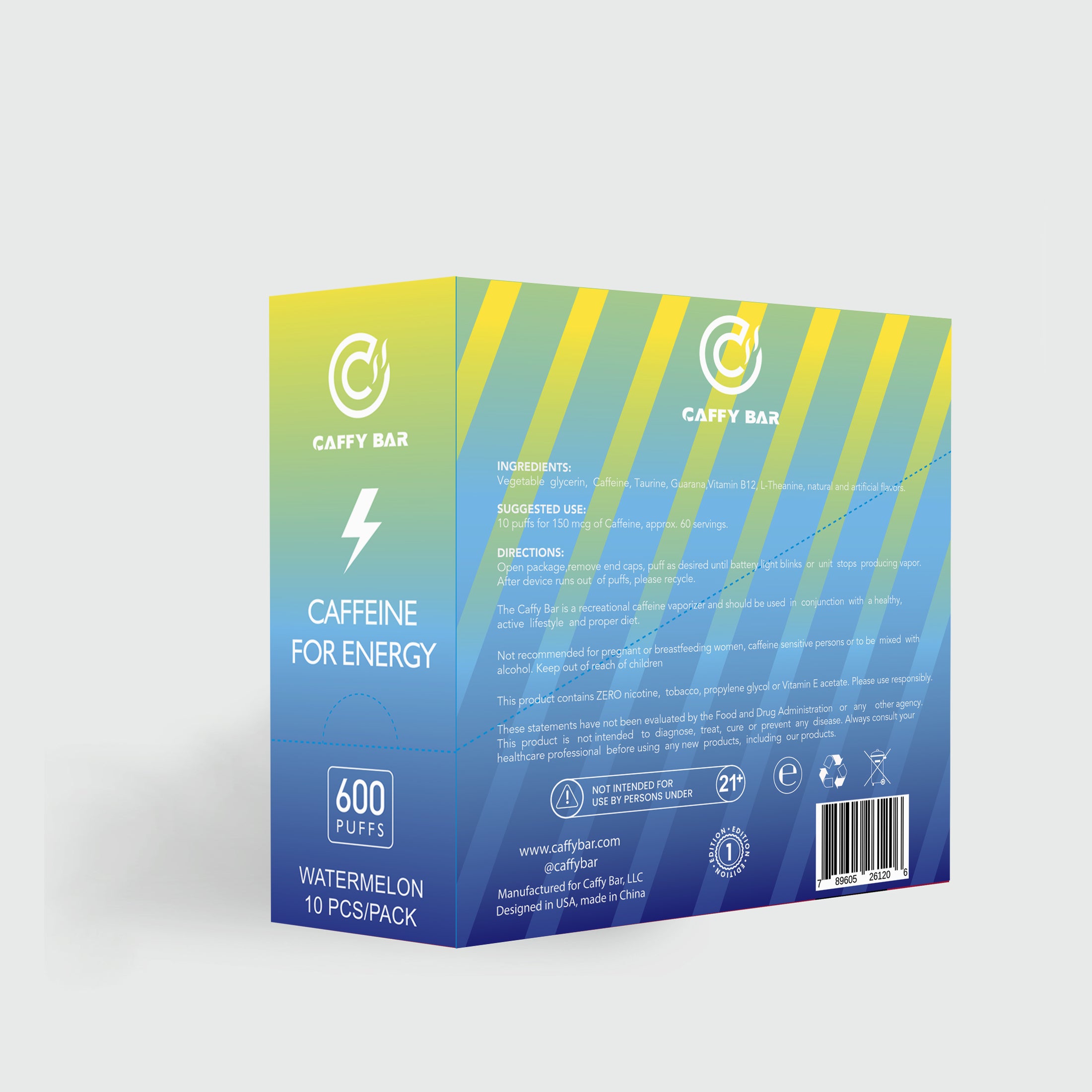Caffy Bar Caffeine - Watermelon - CaffyBar