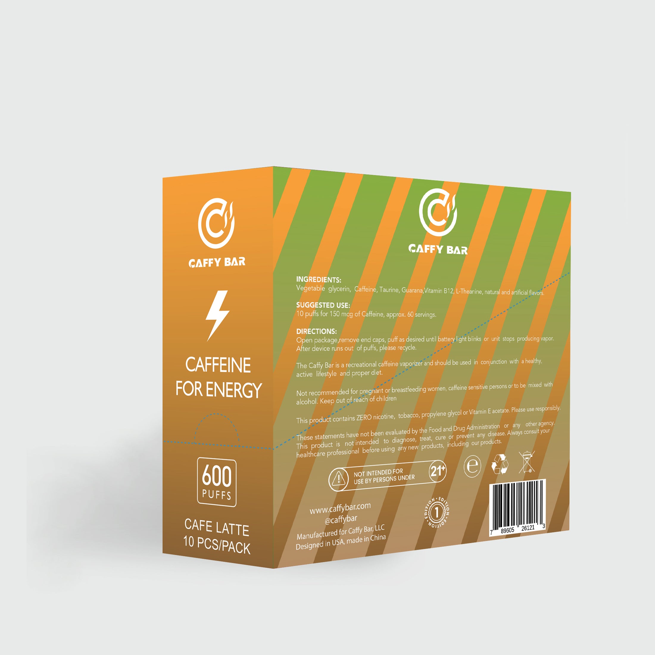 Caffy Bar Caffeine - Cafe Latte - CaffyBar