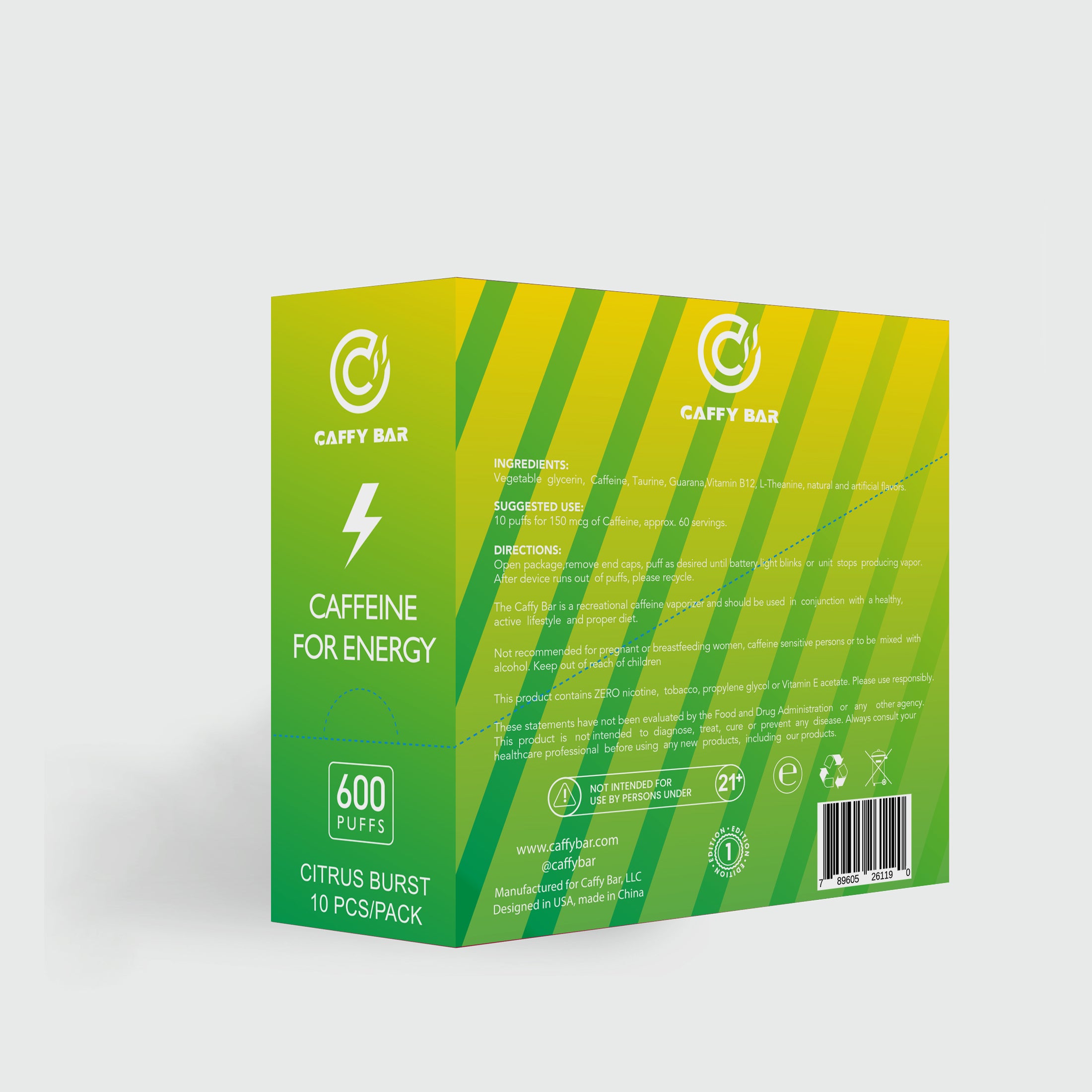 Caffy Bar Caffeine - Citrus Burst - CaffyBar