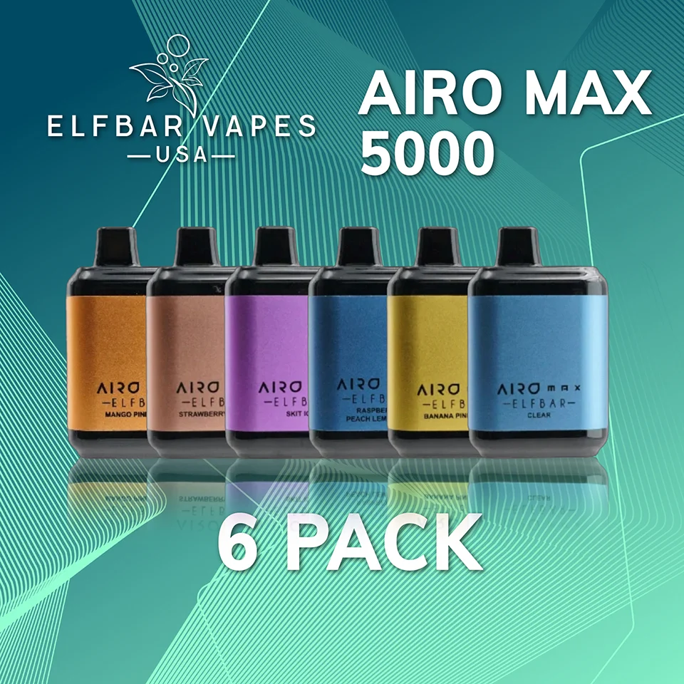 AIRO MAX 5000 6 Pack | Elf Bar Vapes USA