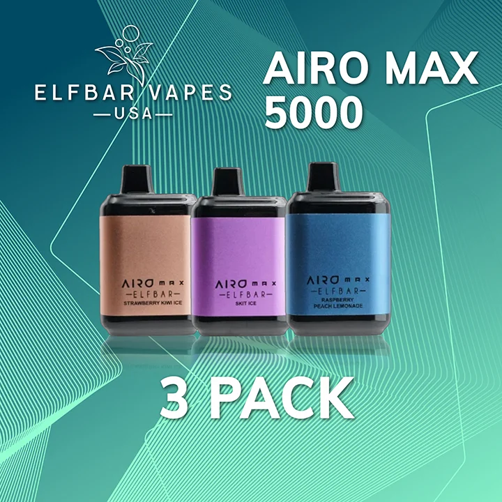 AIRO MAX 5000 3 Pack | Elf Bar Vapes USA