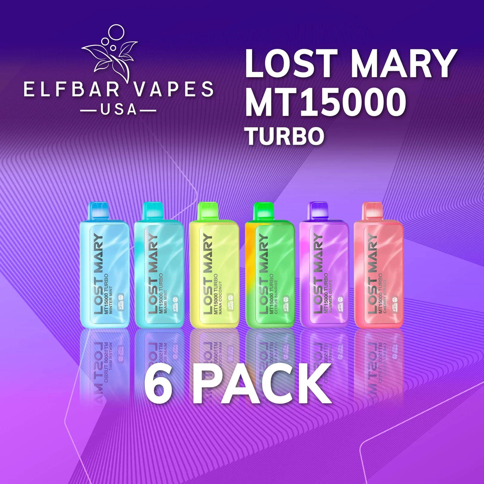 Lost Mary MT15000 Disposable Vape - 6 Pack | Elf Bar Vapes USA