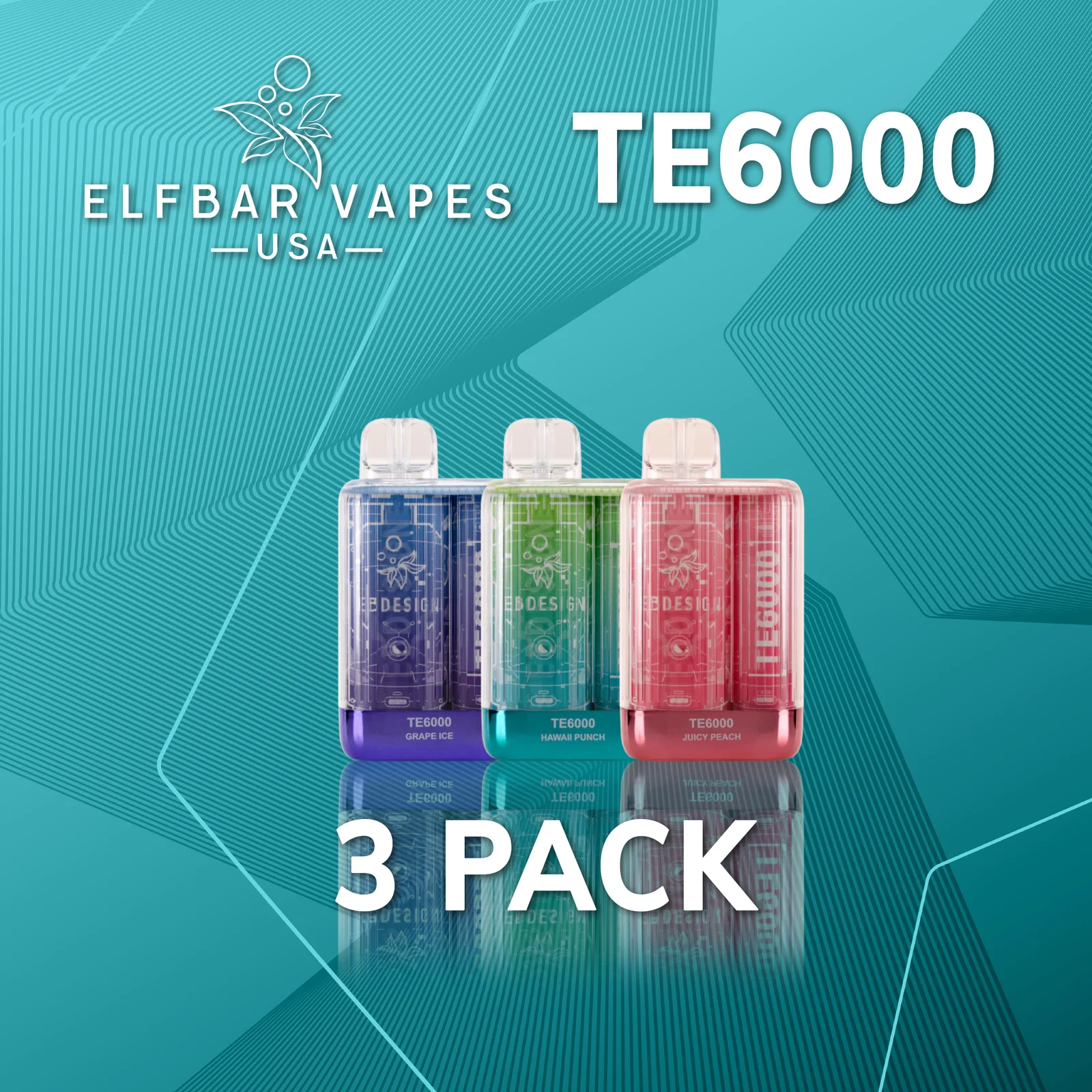 Elf Bar TE6000 Disposable Vape 3 Pack | Elf Bar Vapes USA