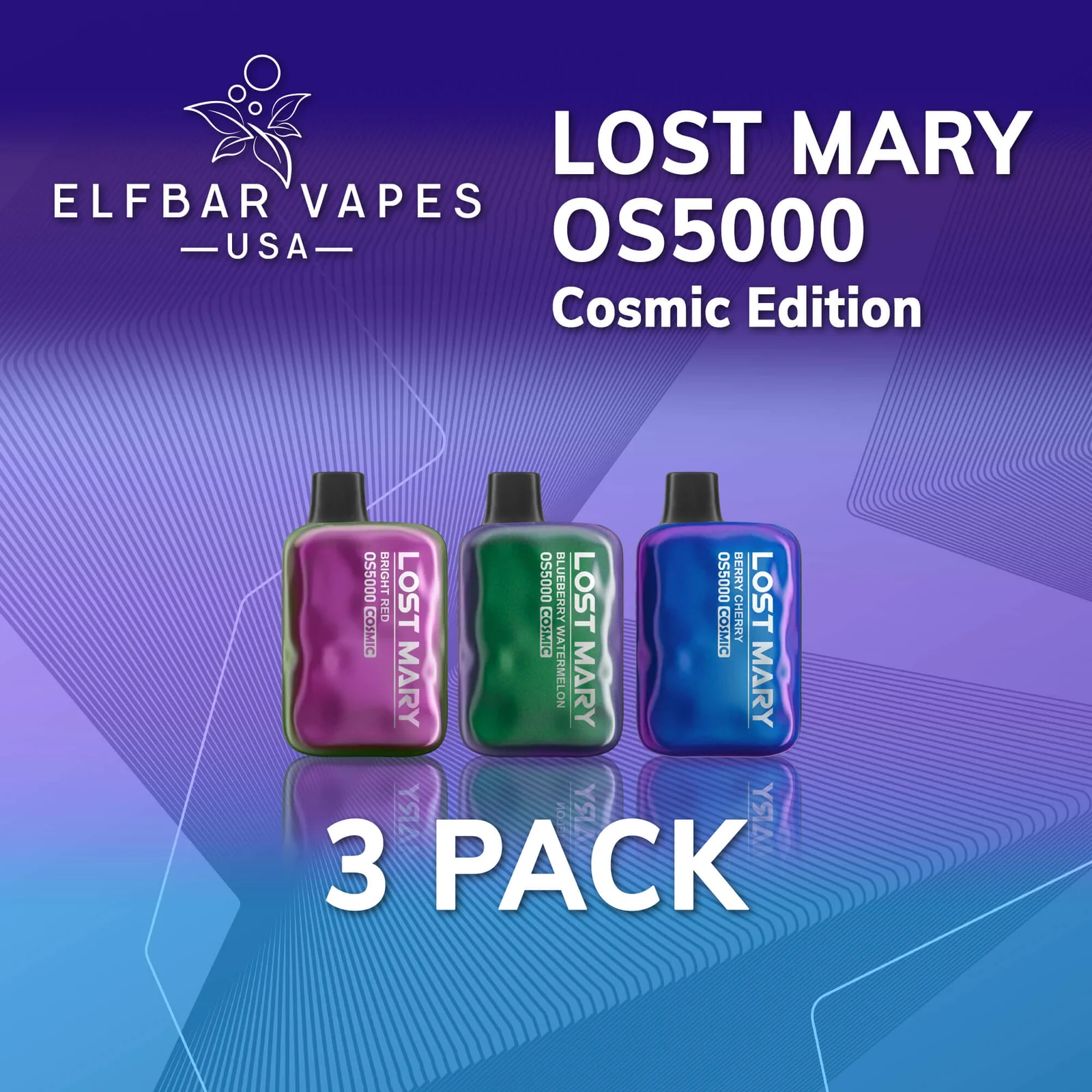 Lost Mary OS5000 Vape Cosmic - 3 Pack | Elf Bar Vapes USA