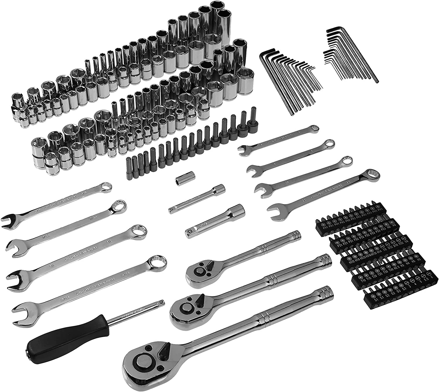 Basics Mechanic's Tool Socket Set With Case, 123-Piece