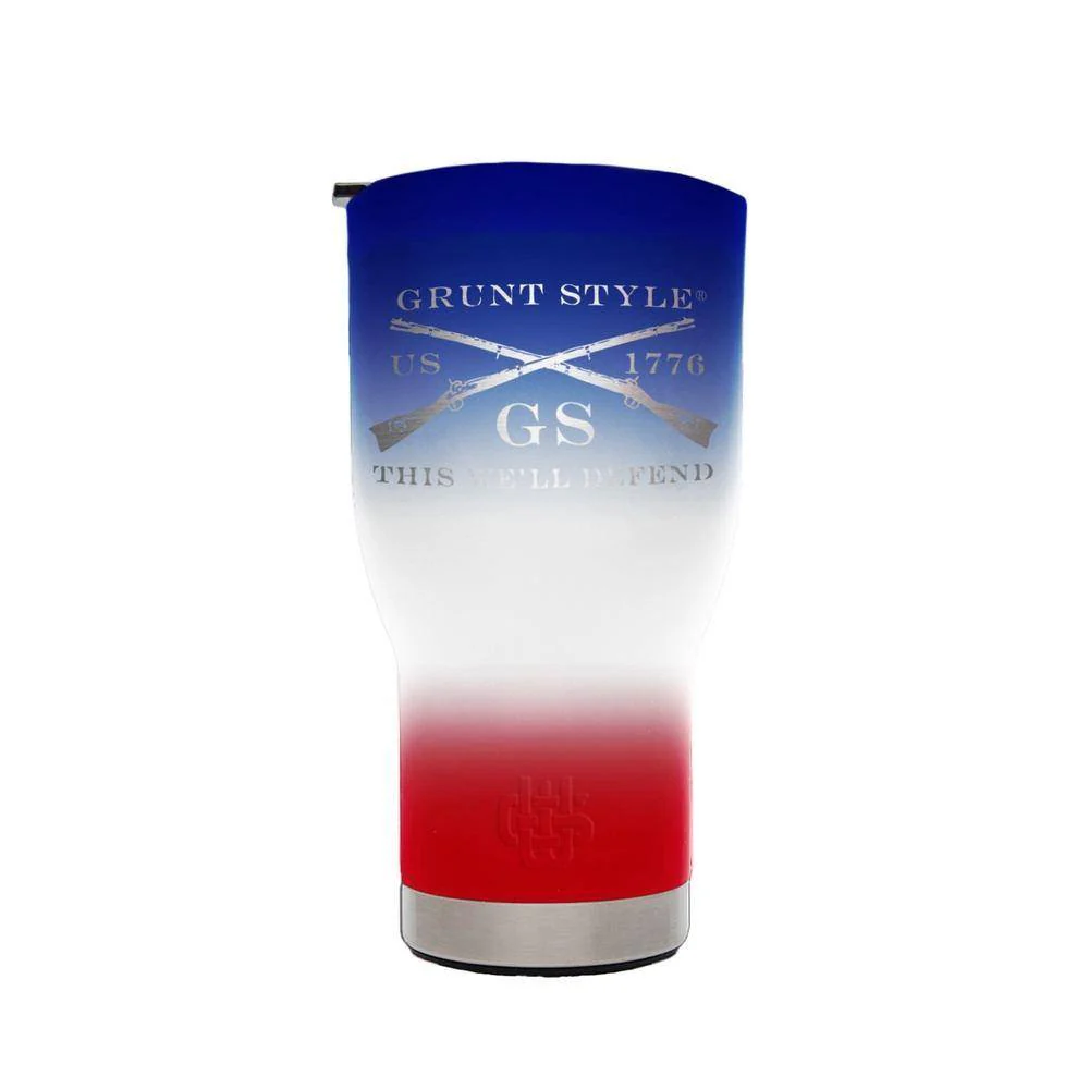 30oz Stainless Steel Tumbler w/ Bottle Opener - Red, White, & Blue