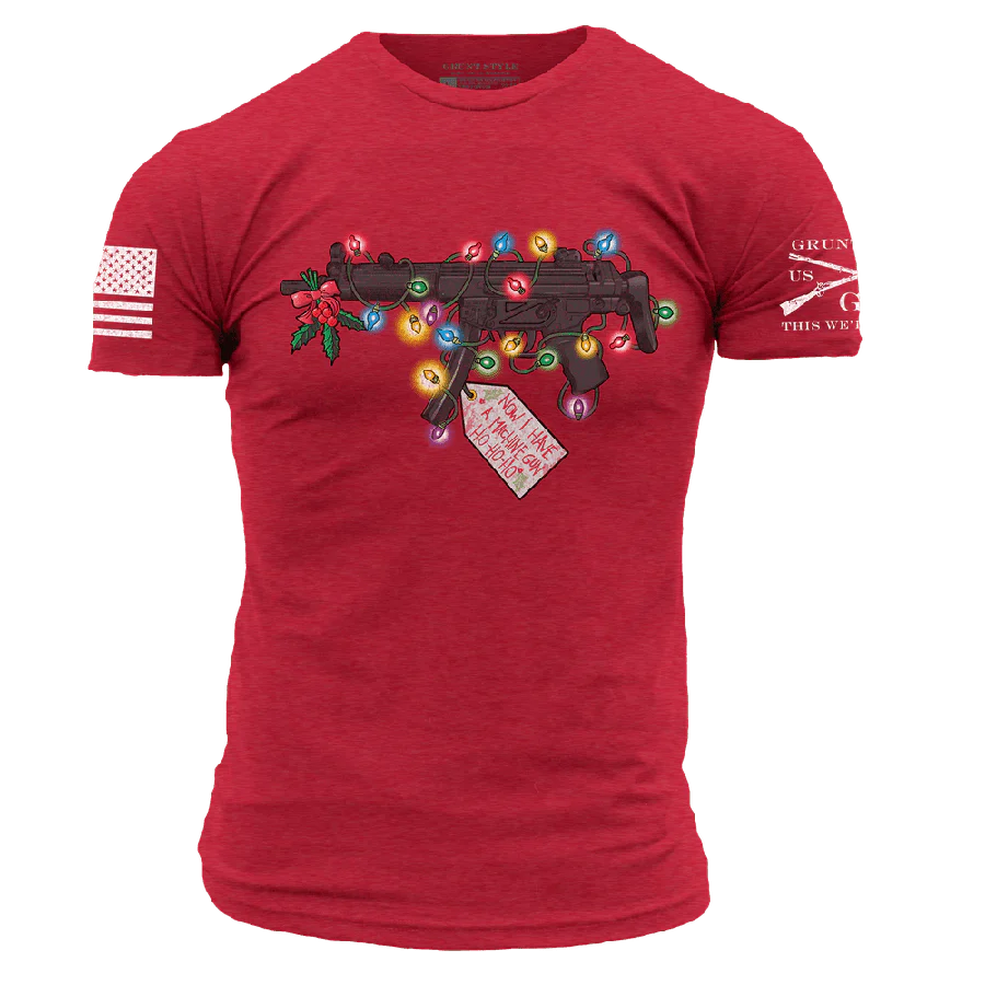 Now I Have A Machine Gun T-Shirt - Red