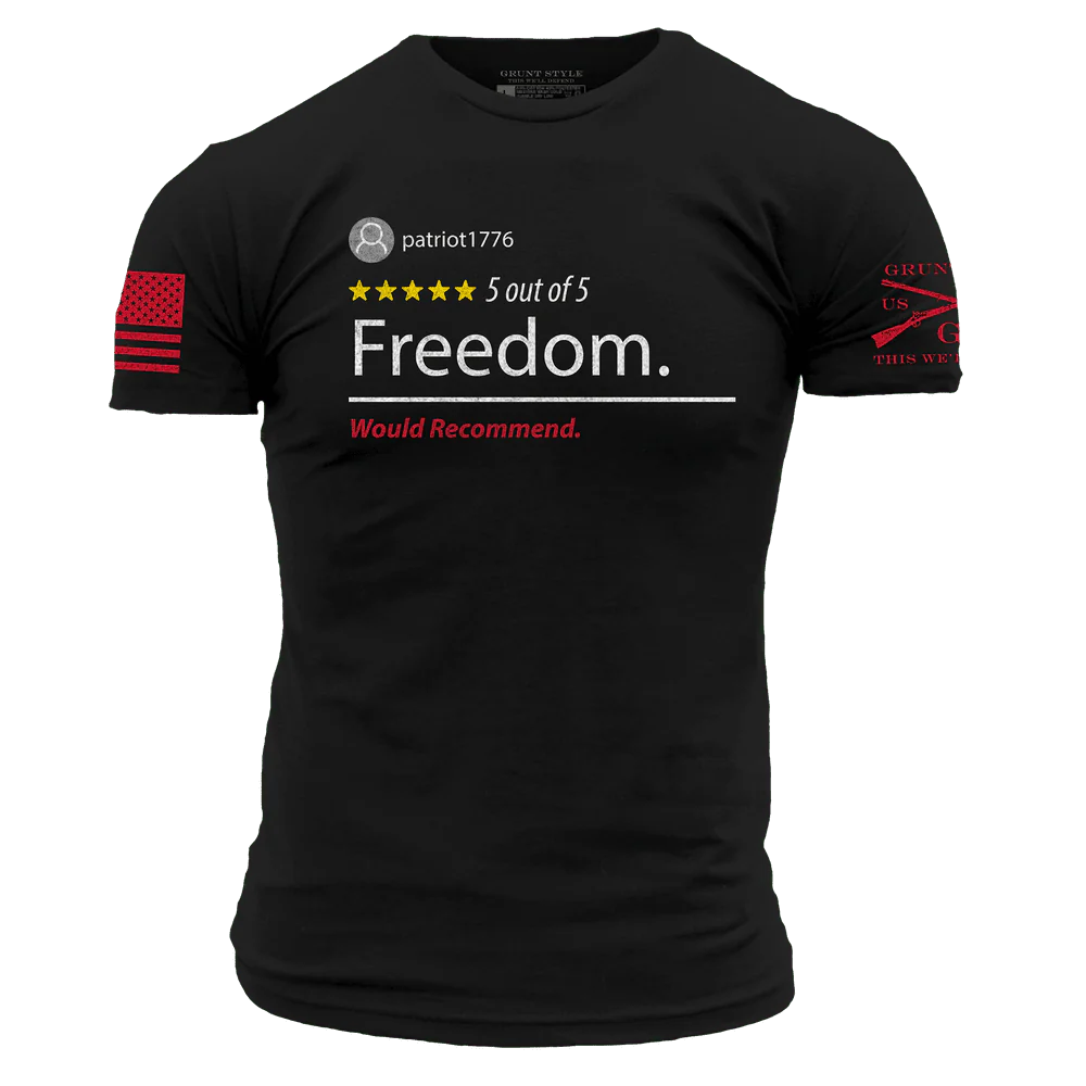 5 Star Freedom T-Shirt - Black