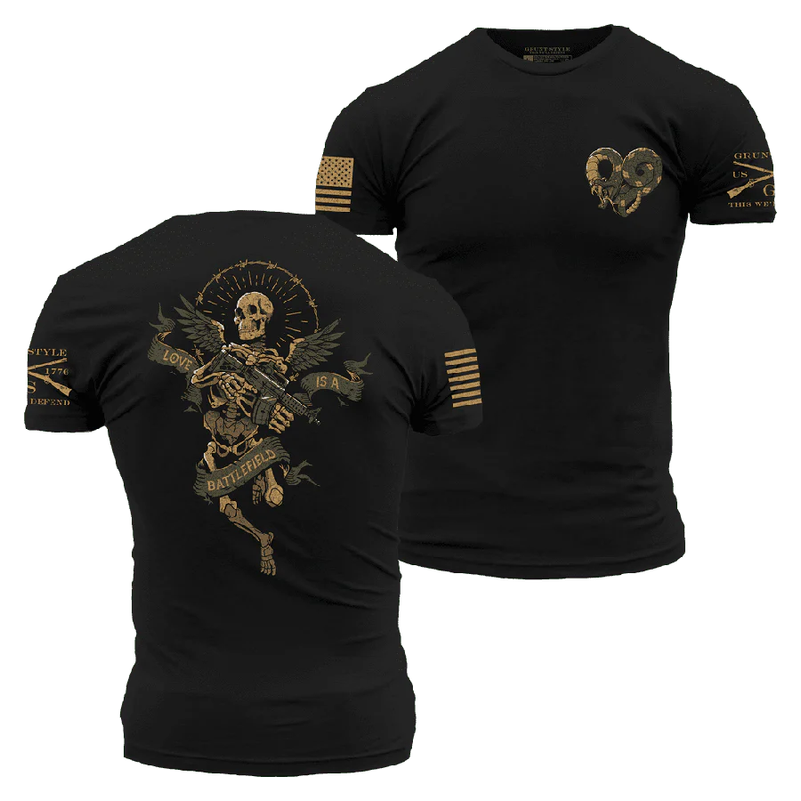 Love Is A Battlefield T-Shirt - Black