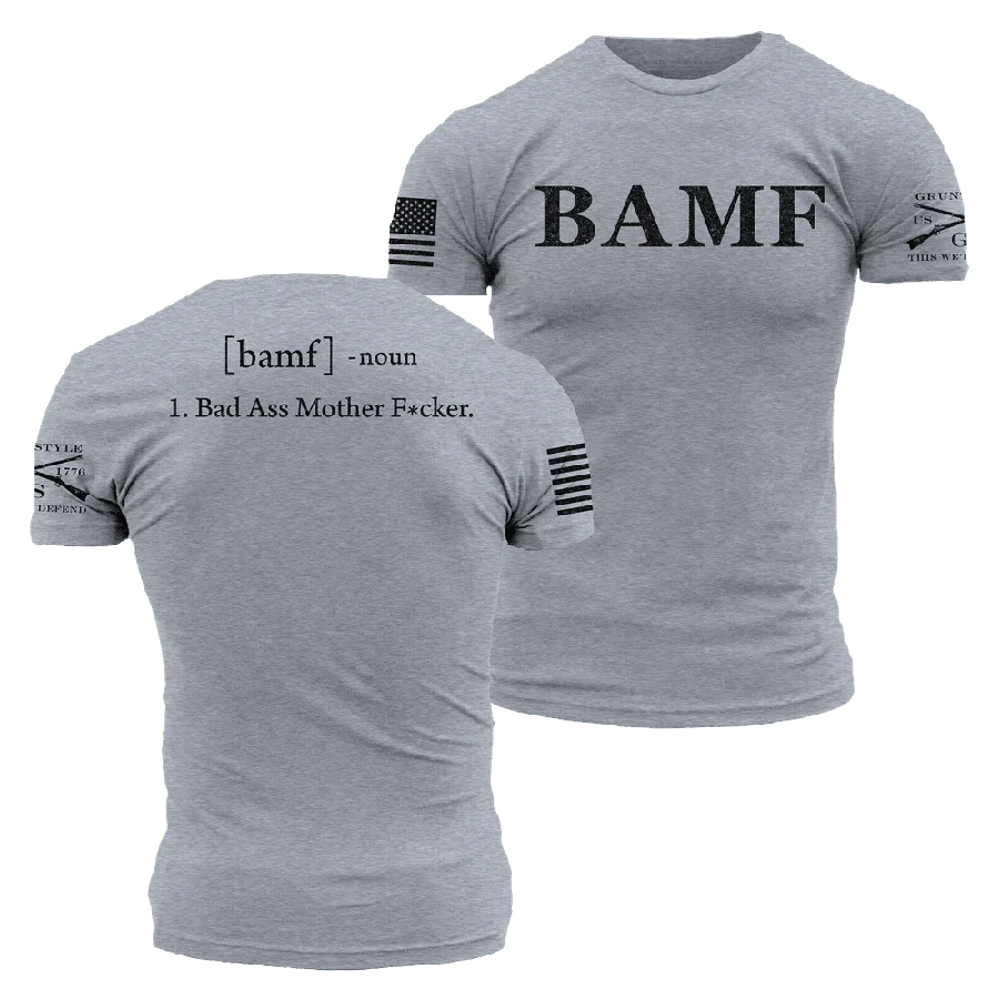 BAMF T-Shirt - Dark Heather Gray