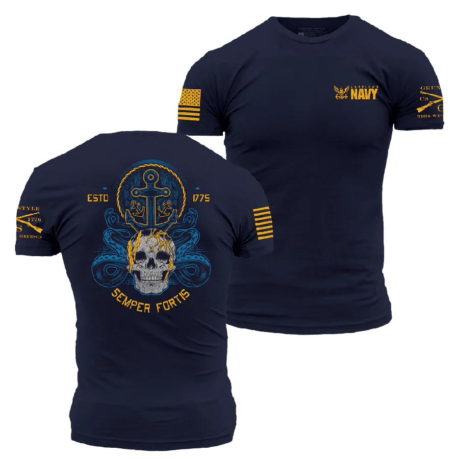 USN - Men's Semper Fortis T-Shirt - Navy