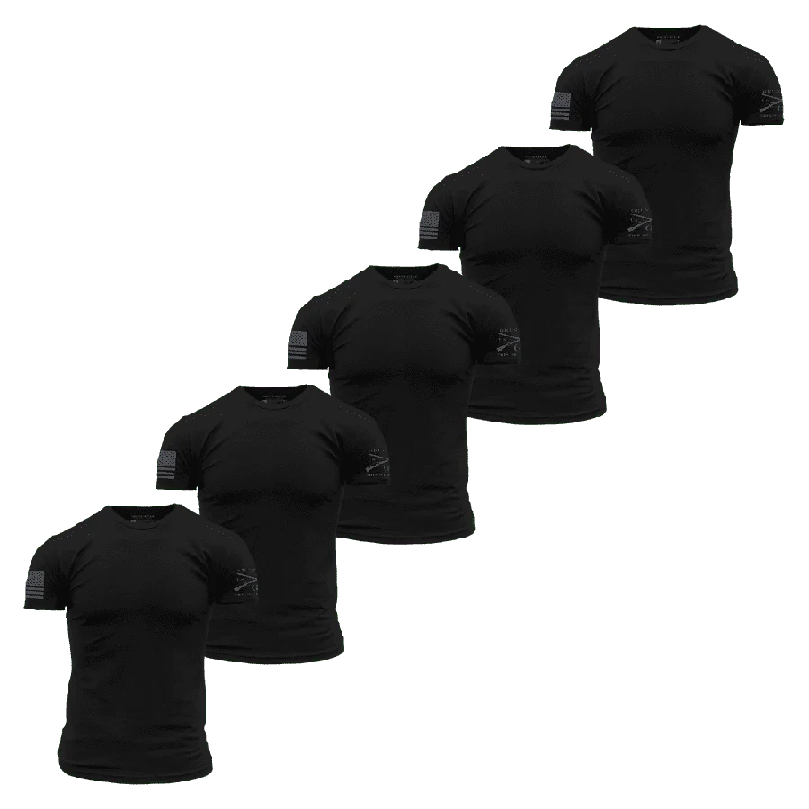 Basic T-Shirts - Black - 5 Pack