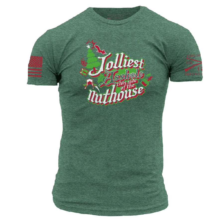 This Side of the Nuthouse T-Shirt - Heather Forest Green