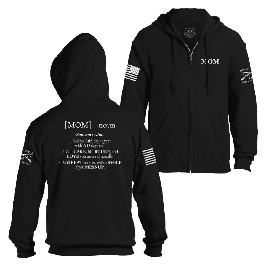 Women's Mom Defined Full-Zip Hoodie - Black