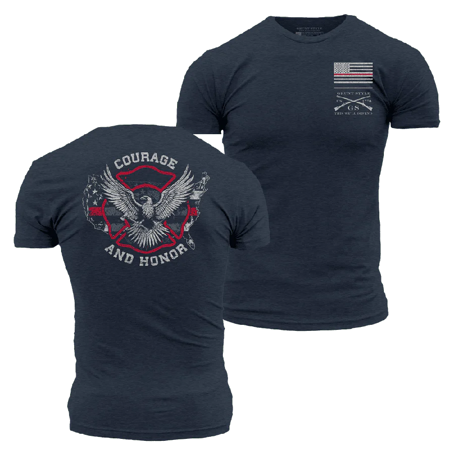 Courage and Honor T-Shirt - Midnight Navy