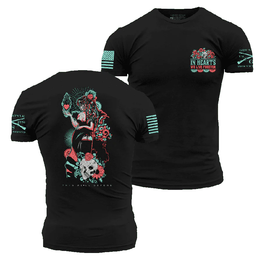 In Hearts We Live Forever T-Shirt - Black
