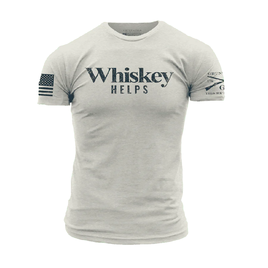 Whiskey Helps™ T-Shirt - Sand