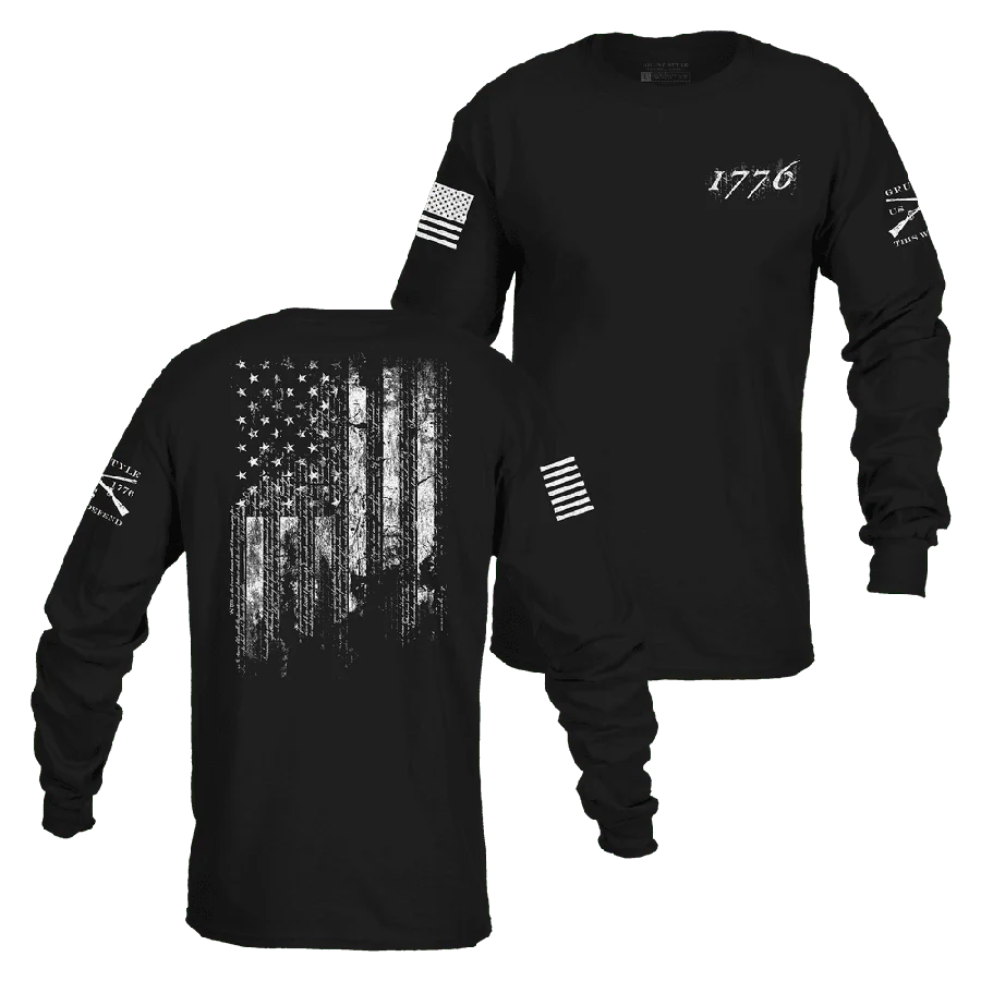 1776 Flag Long Sleeve - Black