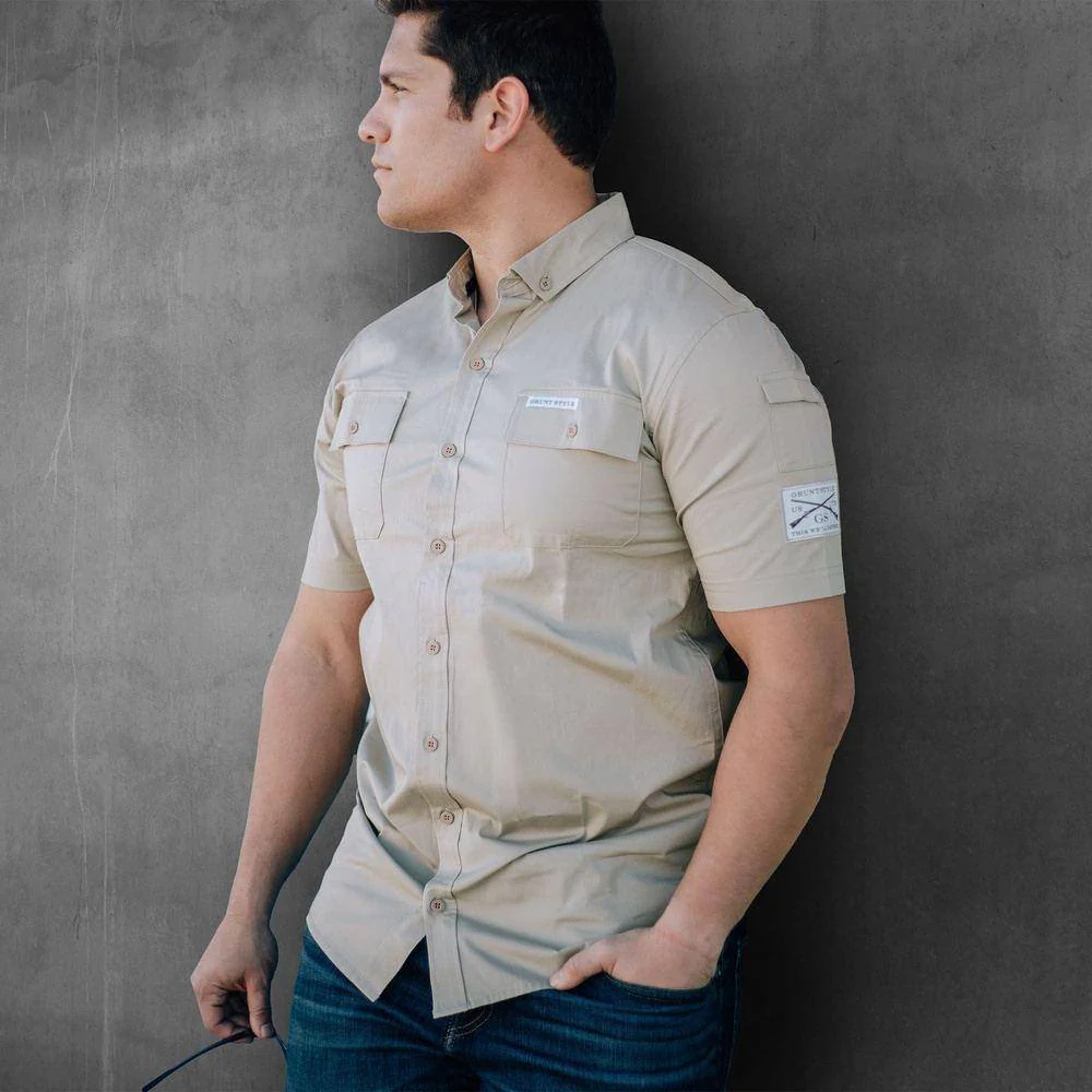 Men's Garage Button Down - Tan