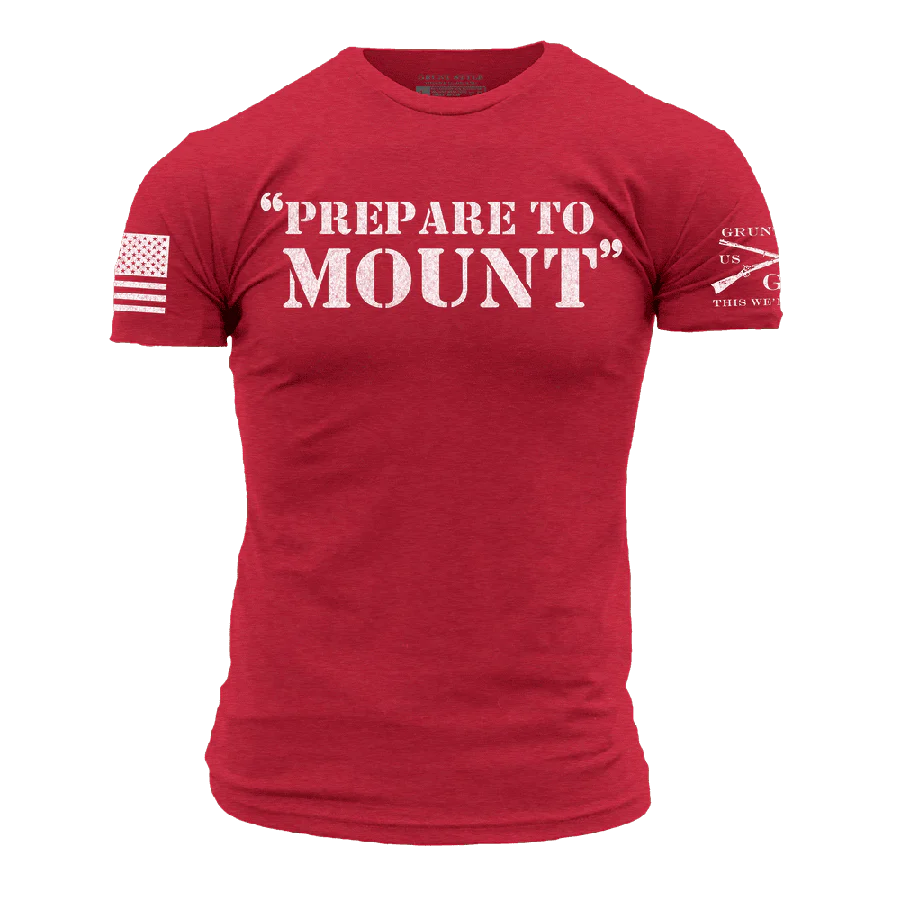 Prepare To Mount T-Shirt - Red