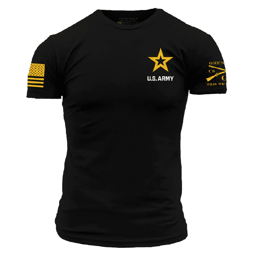 Army Basic Full Logo T-Shirt - Black