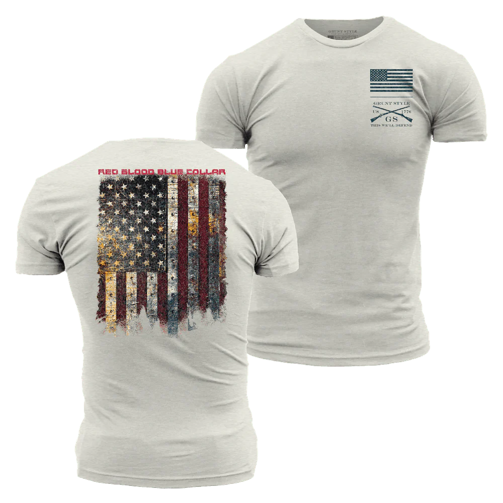 Red Blood Blue Collar® T-Shirt - Sand