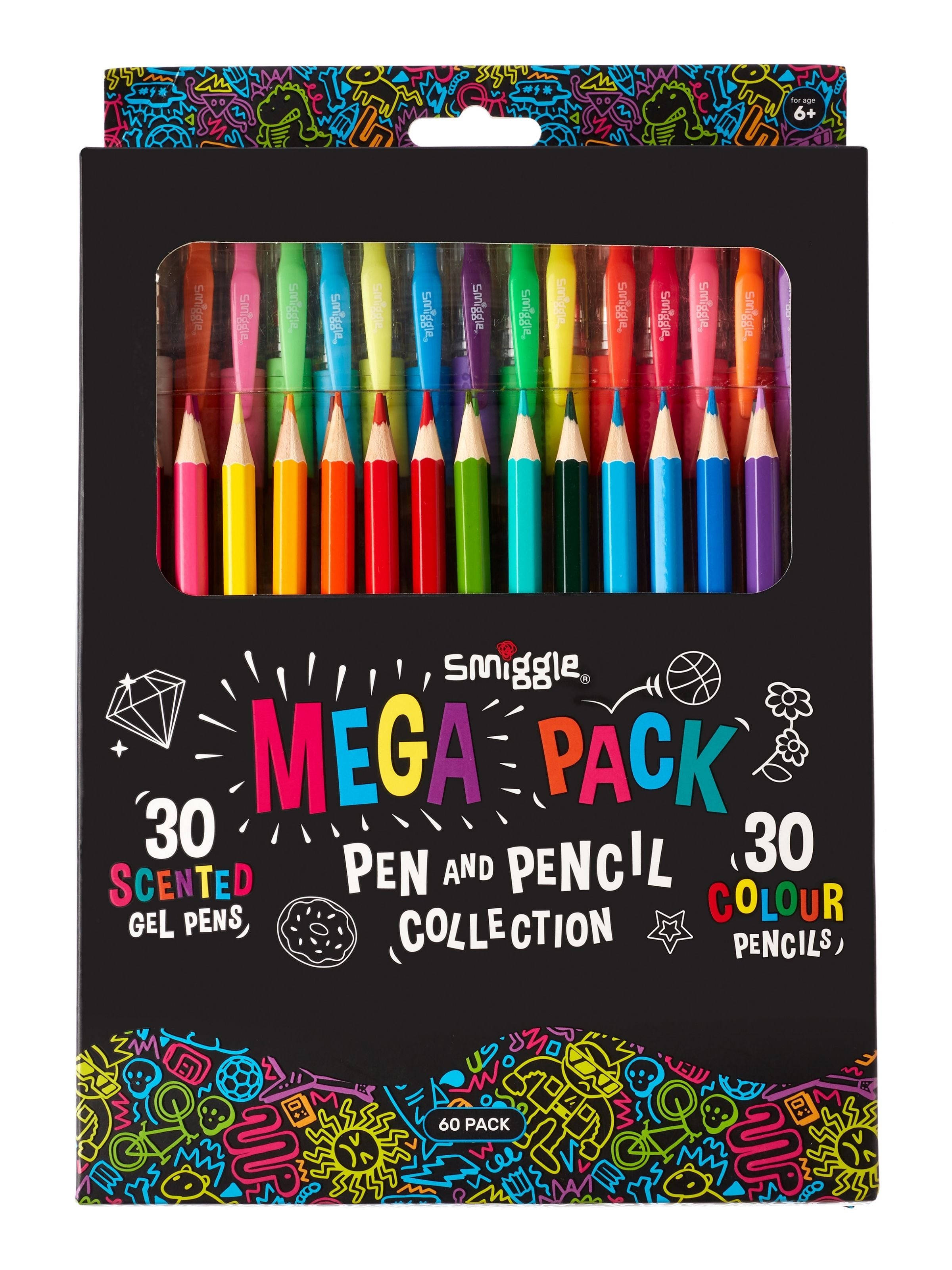 Mega Pack Scented Gel Pen Pencil Collection X60 Smiggle